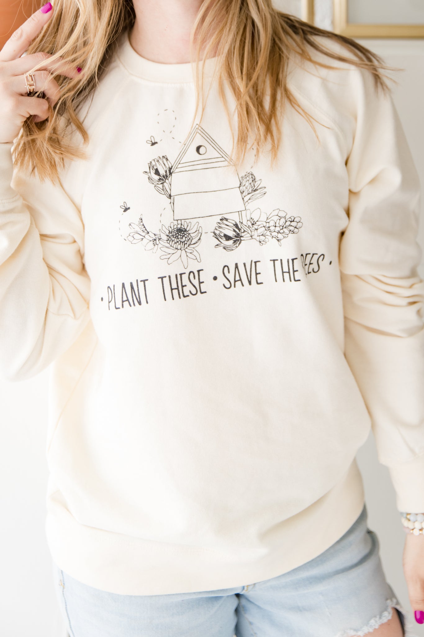 SALE Plant These. Save The Bees. Summer Sweatshirt
