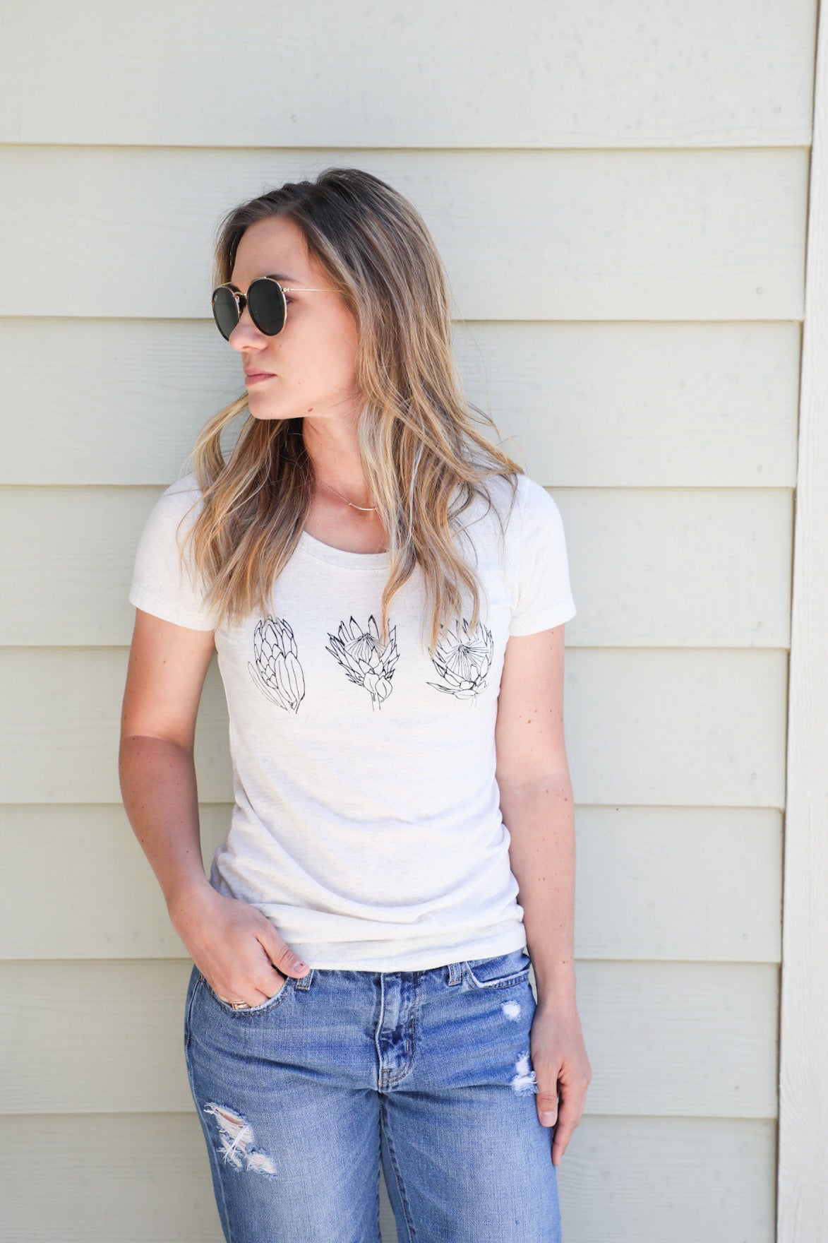 Protea Flower T-Shirt (fitted style)
