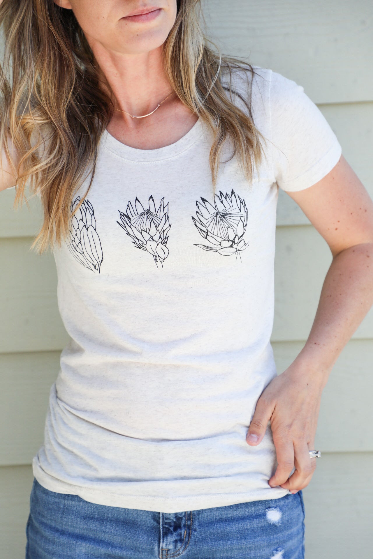 Protea Flower T-Shirt (fitted style)