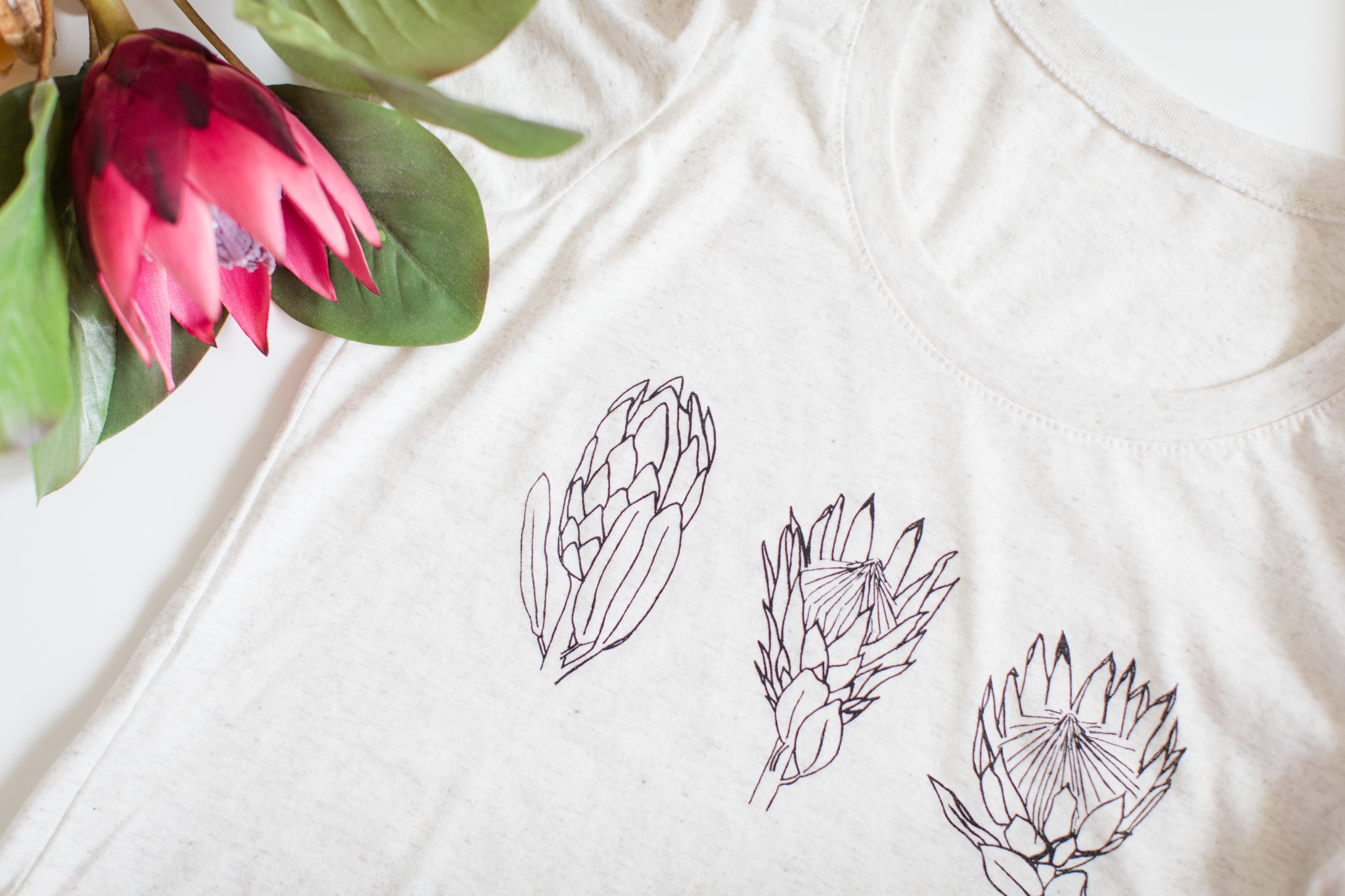 Protea Flower T-Shirt (fitted style)